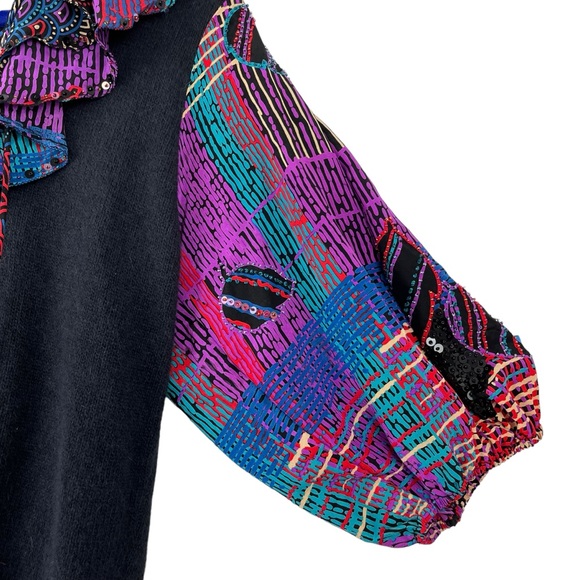 VINTAGE Diane Freis for Marisa Christina 1980s Designer Lambswool & Silk Sweater - Picture 5 of 12